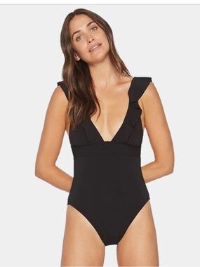Lina Ruffle Plunge One Piece